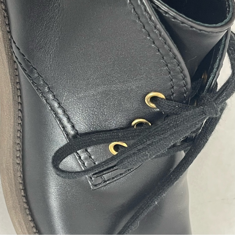 Chanel Black Leather Lace-Up Ankle Boots G31797 CC Logo Crepe Sole Sz40 US 9.5 - Picture 13 of 13